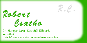 robert csatho business card